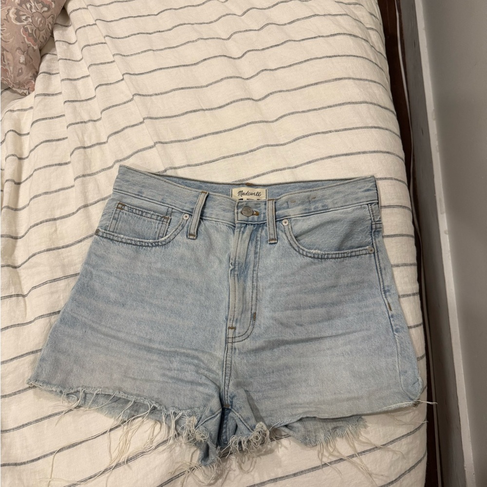 Madewell Blue Jean Shorts High-Waisted Cut-Off